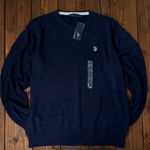 NWT U.S. Polo Assn. Men's Dark Blue Crewneck Sweater Size XL